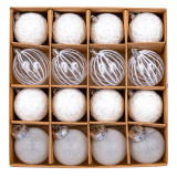 Ялинкові кулі зимовий кришталь 5,5 см, 16 шт., набір