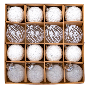 Ялинкові кулі зимовий кришталь 5,5 см, 16 шт., набір - Купити