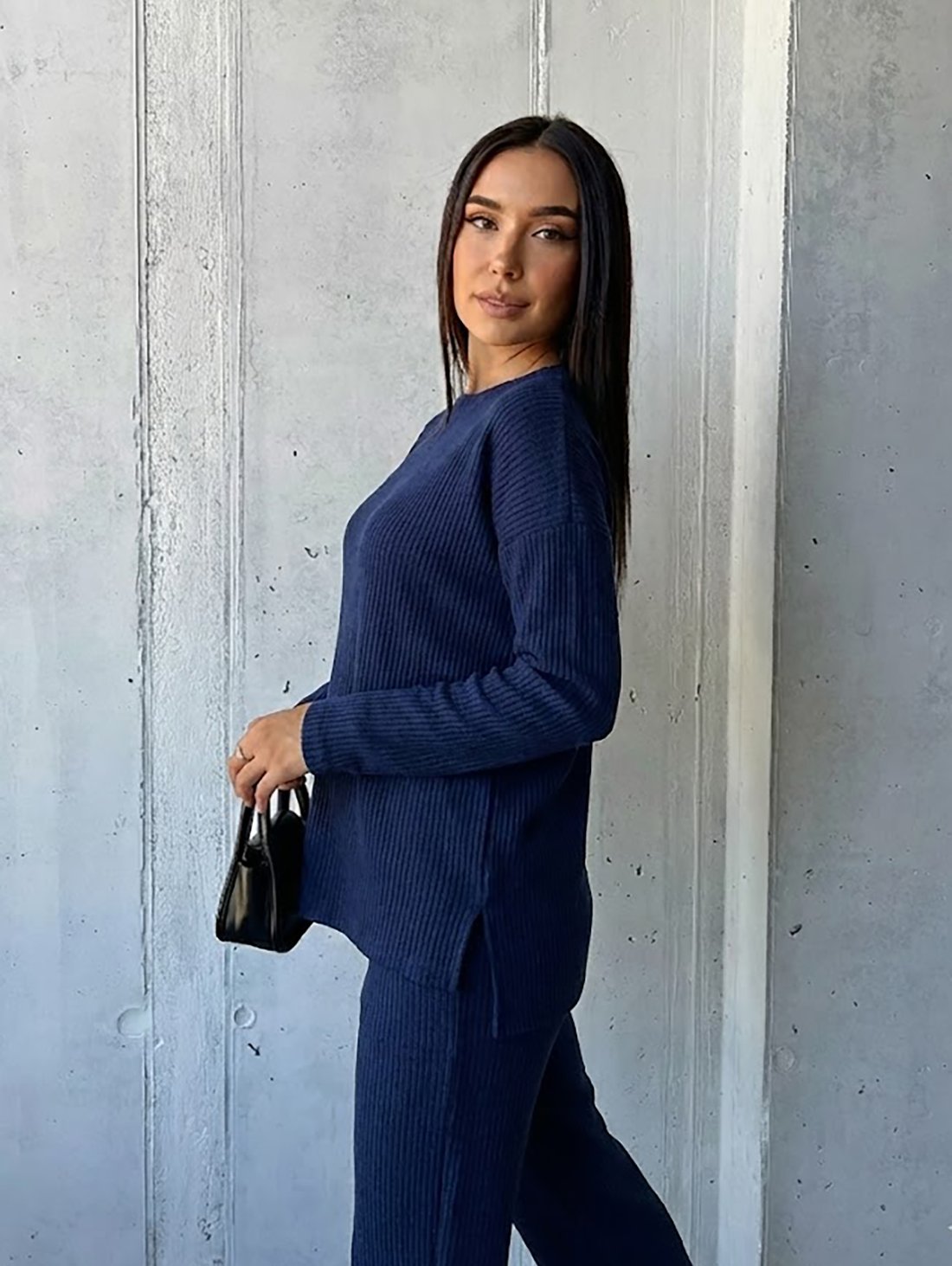 трикотажний костюм-двійка INNOE 210350 Темно-синій - Купити