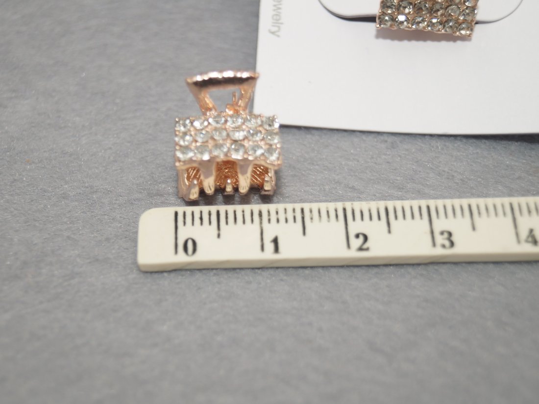 Металеві краби для волосся. &quot;ZAYA&quot; 1.2 см. - Кристалік