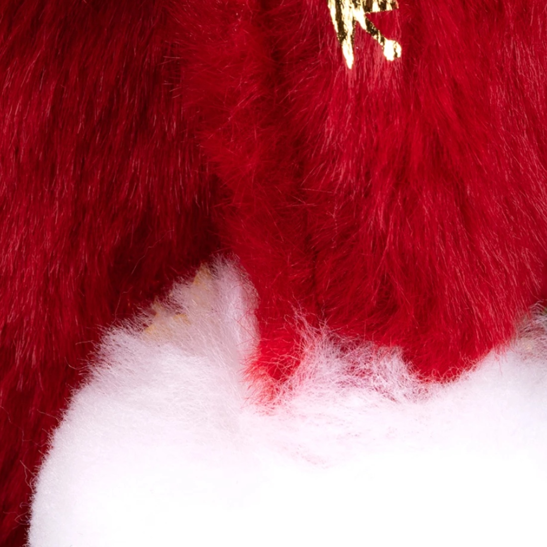 Новорічна шапка червоне хутро 40 см - Pobut