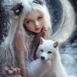 Девочка с щенком 40х50 оптом, фото 964232