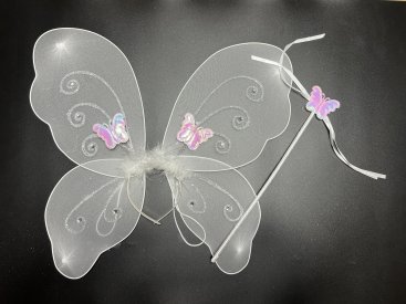 Карнавальні крила метелика, білі - Купити