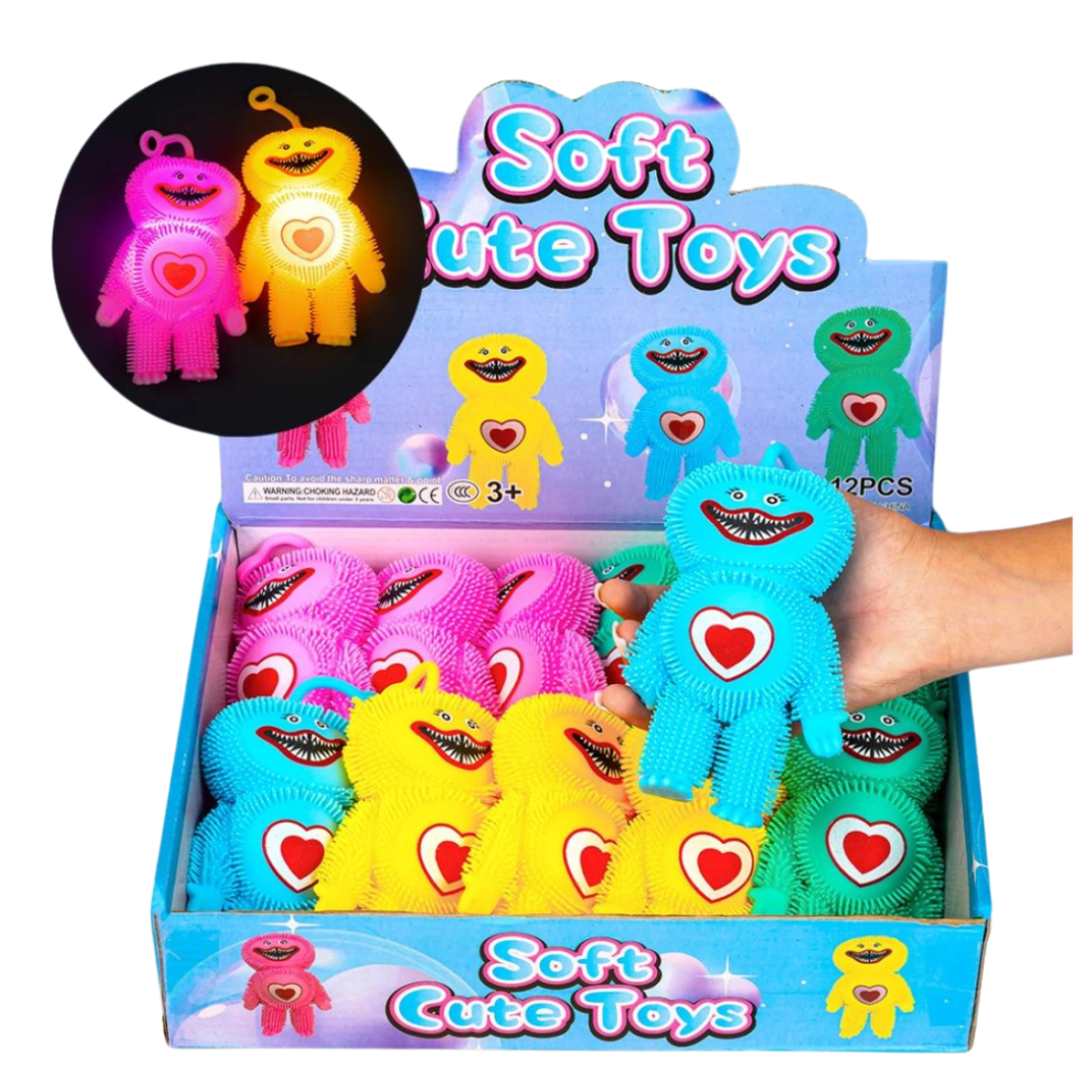 Сяючі силіконові їжачки Хагі Вагі 14 см