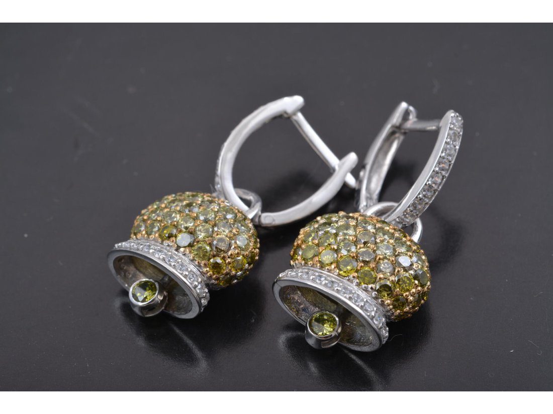 Сережки дзвіночки у стилі Chantecler, жовте золото