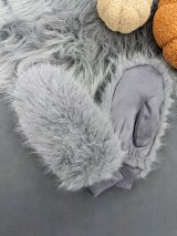 Хутряні рукавиці з утепленням та зручним манжетом INNOE 85005-1 Світло-сірий