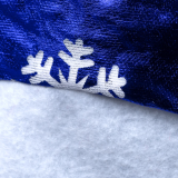 Новорічна шапка синя зі сніжинкою білою 38 см - Pobut