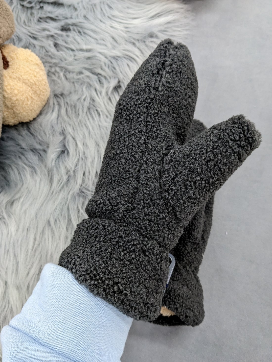 Затишні плюшеві рукавиці — тепло, яке хочеться носити INNOE 85005-3 Чорний