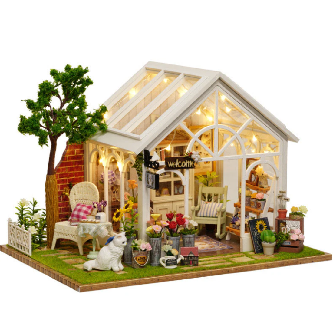 3D Румбокс «Квіткова оранжерея»‎ DIY DollHouse + пилозахисний купол