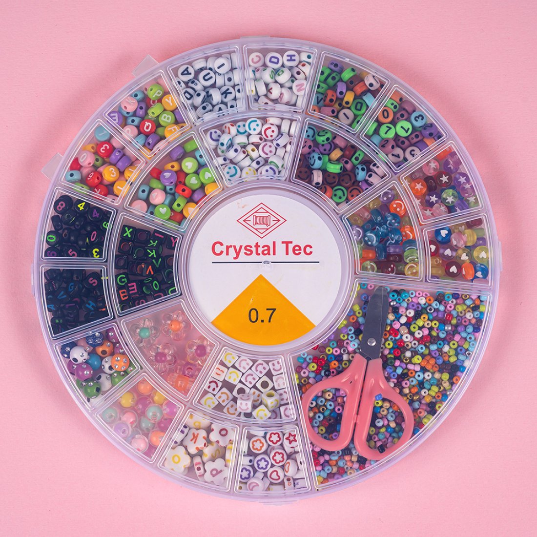 Набір бісеру для плетіння браслетів Квітконіс 19 см - Pobut