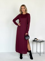 Сукня з люрексовим блиском INNOE 270535-2 Бордовий - Innoe