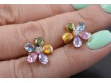 Сережки «Квітка - семибарвиця» - Купити