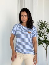 Легка віскозна футболка casual INNOE 300054-3 Блакитний