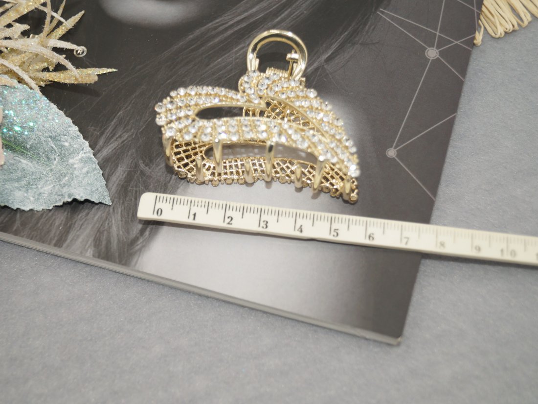 Металеві краби для волосся. 6 см. - Кристалік