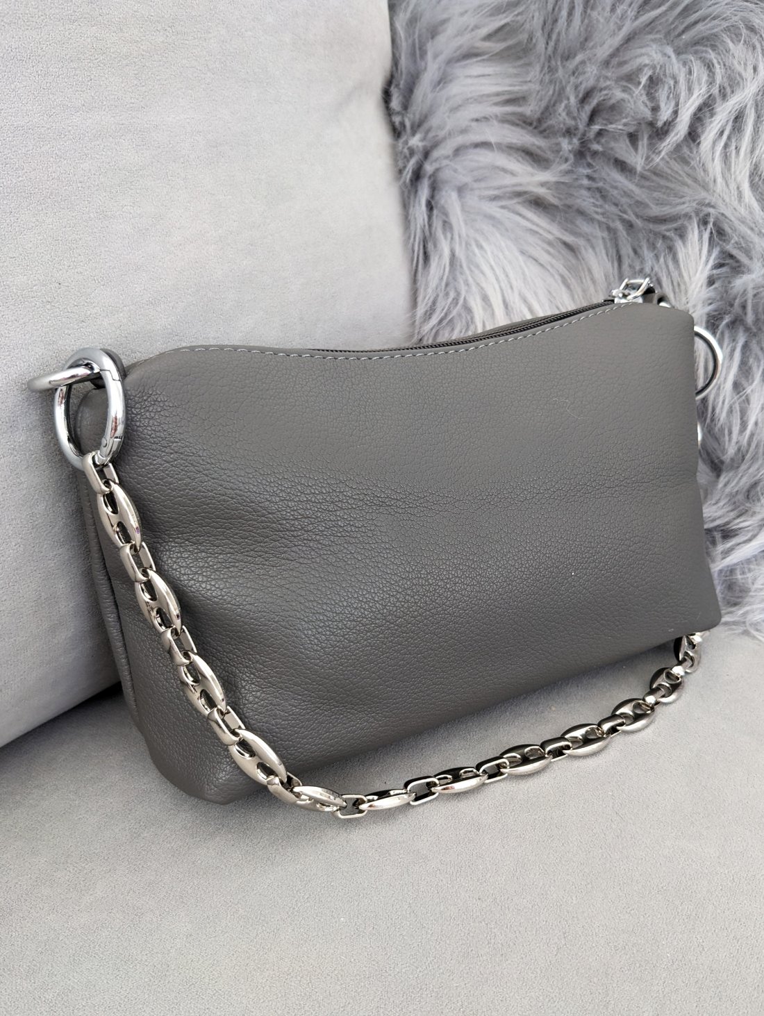 Стильна сумка з мінімалістичним дизайном і внутрішнім органайзером INNOE 350012-1 Тауп