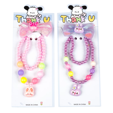 Дитячий набір намисто, заколка Зайчик 12 штук - Купити