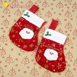 Носок для подарунків маленький з Дідом Морозом, оптом фото 1