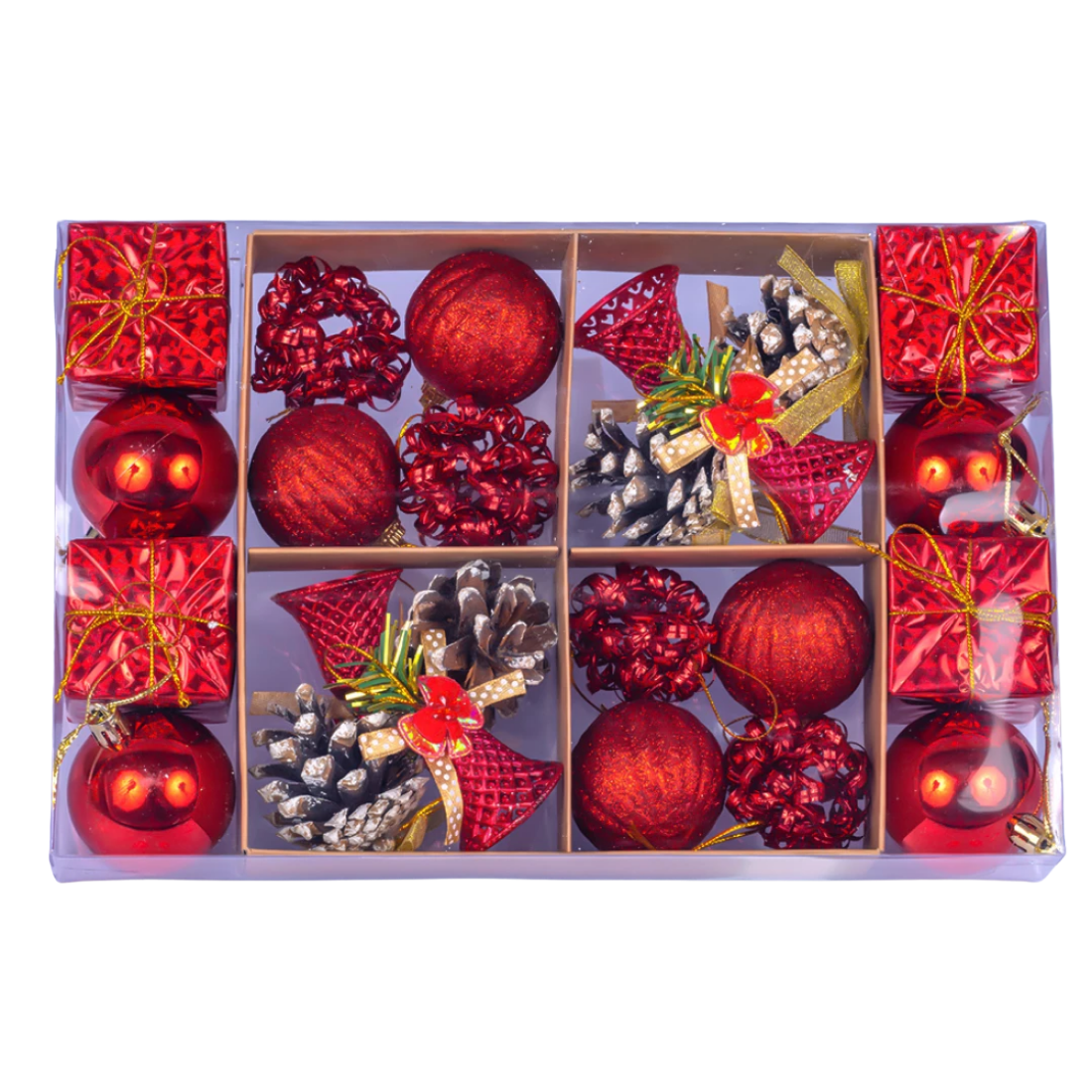 Ялинкові іграшки настрій 5,5 см, 24 предметів, набір