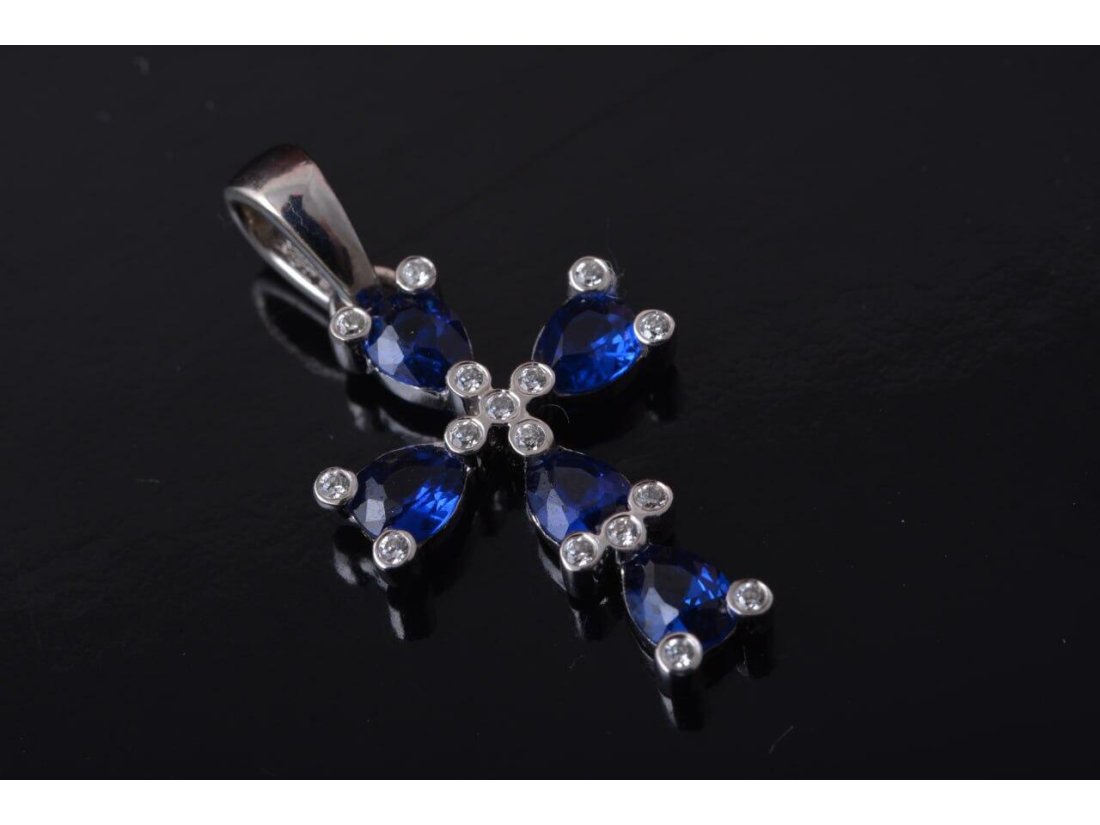 Підвіс-хрестик "Крапля" - Фото1 Підвіс-хрестик "Крапля"