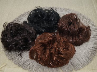 Резинки для волосся. Об'ємні. Штучне волосся. - Купити