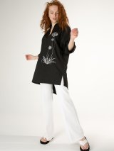 Черная блуза-туника Innoe с вышивкой-7