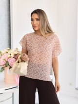 Блуза “Легка квітка” з шифону INNOE 550037-1 Бежевий - Innoe