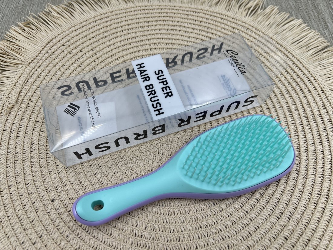 Гребінець для волосся в коробочці. T Teezer бузково-м'ятний 17,5см
