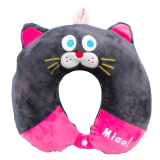 Підголівник на шию з ефектом пам'яті Кіт сірий 26 см