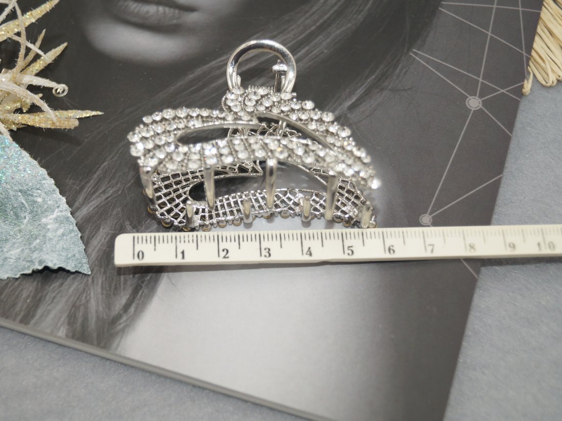 Металеві краби для волосся. 6 см. - Кристалік