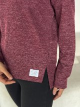 Лонгслів casual з розрізами INNOE 230233-2 Бордовий