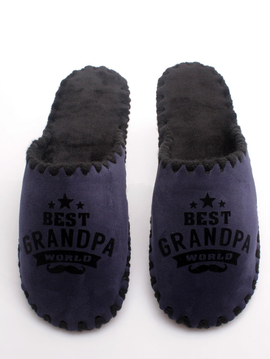 Чоловічі домашні капці Family Класичні Best Grandpa In The World закриті Темно-сині - Family Story