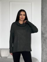 Жіноча туніка з легкої ангори з люрексовим напиленням 230222-3 Чорний - Купити
