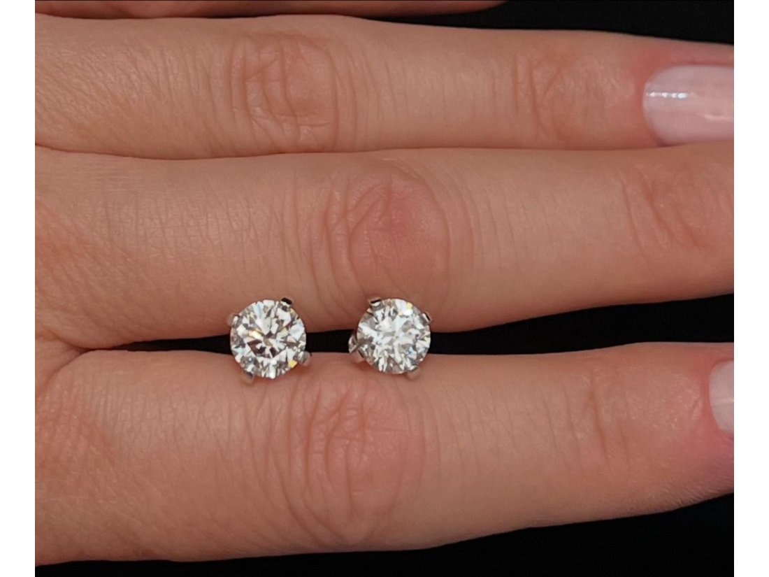 Сережки з діамантами - Фото3 Сережки з діамантами - Купити