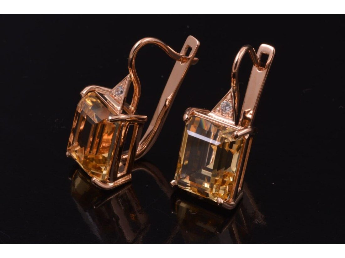 Сережки жіночі із цитринами - Фото4 Сережки жіночі із цитринами