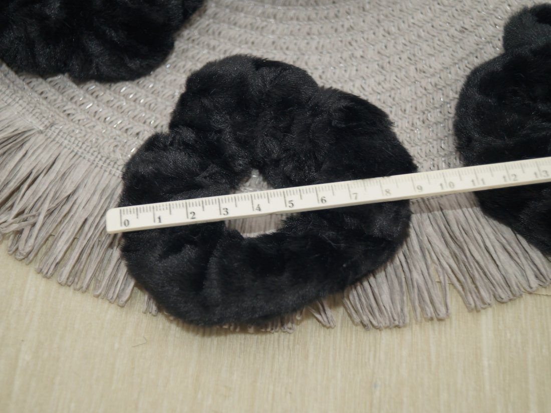 Резинки для волосся. Об'ємні. Штучне хутро. - Кристалік