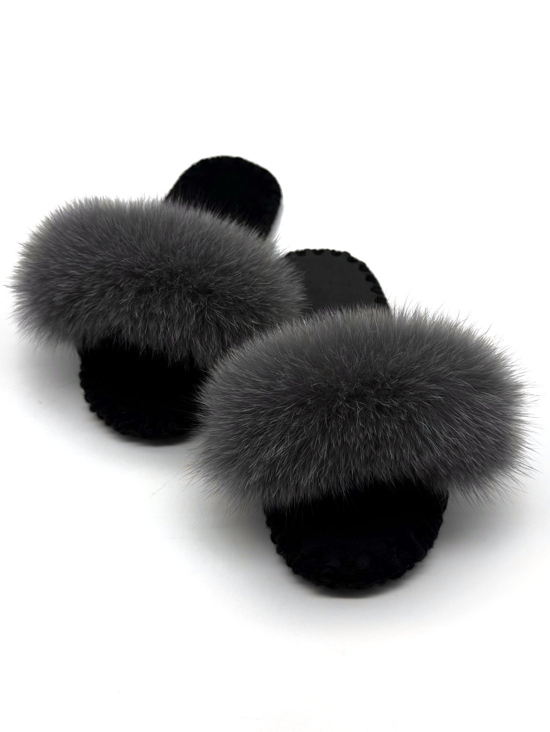 Жіночі домашні капці Пухнастики Family Story з опушкою сірого кольору - Family Story