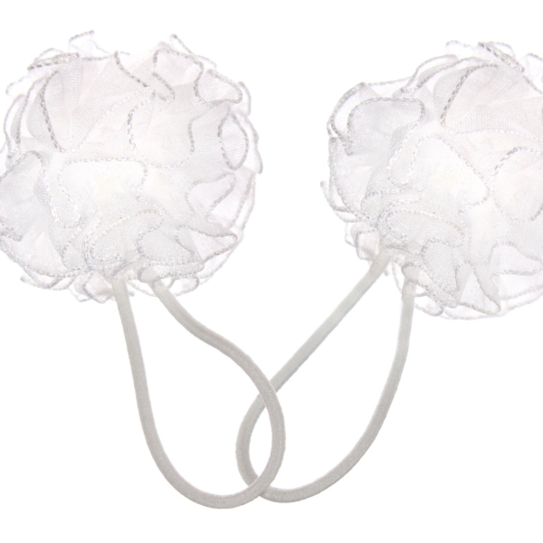 Резинка - бант біла 4см 1-207361 - Купити