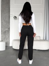 Теплі базові штани з шнурком INNOE 300061-1 Чорний