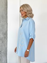 Туніка з вишивкою INNOE 230166-2 Блакитний - Innoe