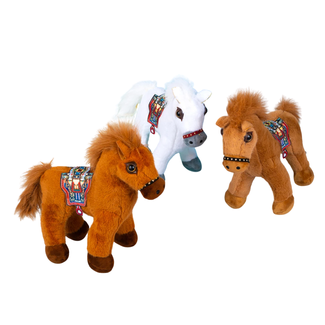М'які іграшки Конячки з сідлом 20 см