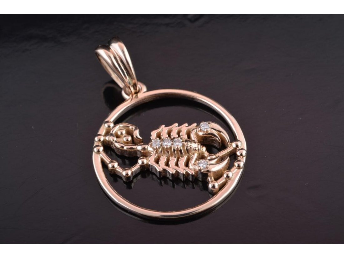 Підвіс "Скорпіон" із діамантами - Фото1 Підвіс "Скорпіон" із діамантами