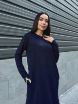 Трикотажна довга сукня оверсайз INNOE 270567-2 Синій - Innoe
