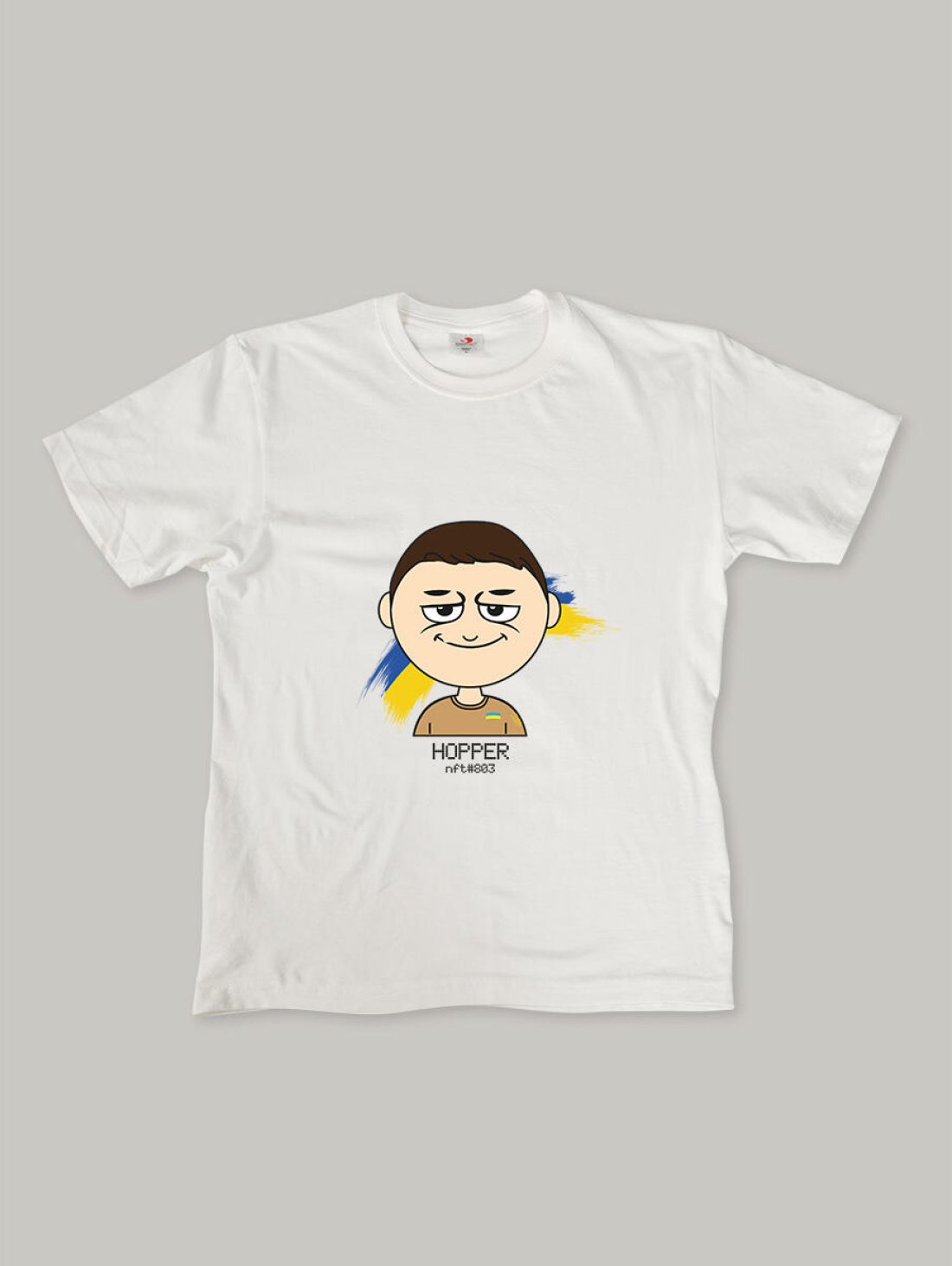 Чоловіча футболка, біла з принтом аватара Military Hopper 803 (Кім) - Купити