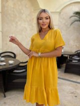 Сукня з жатки INNOE 270584-1 Жовтий - Innoe