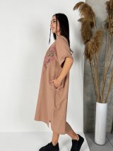 Неймовірна сукня оверсайз довжини міді з дизайнерською вишивкою 270341-4 - Innoe