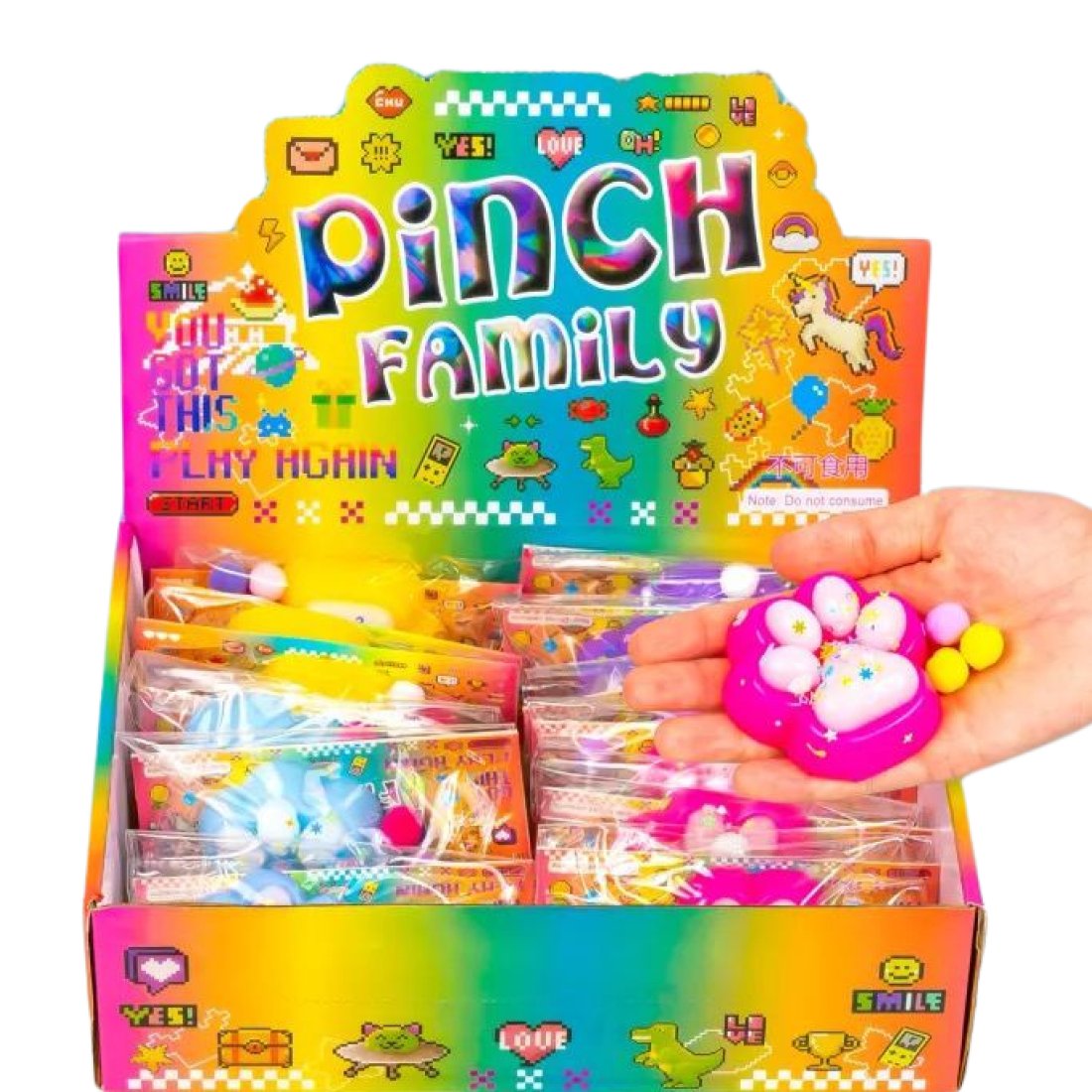 Антистрес Лапка із присипкою зірки 7 см