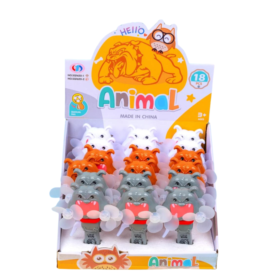 Ручні подвійні вентилятори Бульдог 17 см