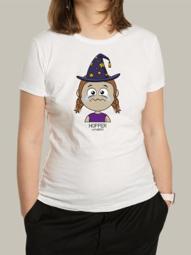 Жіноча футболка, біла з принтом аватара Hopper 059 - Купити