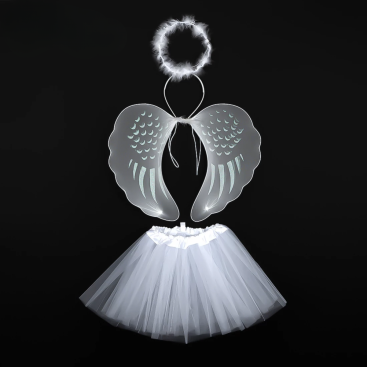 Набір карнавальний ангел зі спідницею білий - Купити