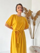 Яскрава сукня вільного крою з розрізами 270573-1